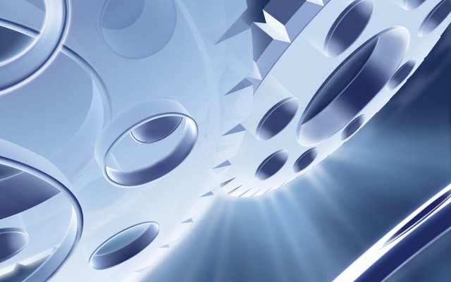 Metal gear wheel blue background free wallpaper for desktop - medium preview image