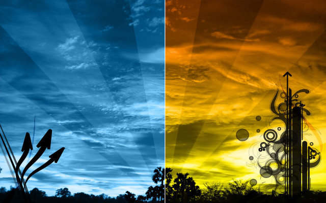 Sky clouds tree bird nature free wallpaper for desktop - medium preview image