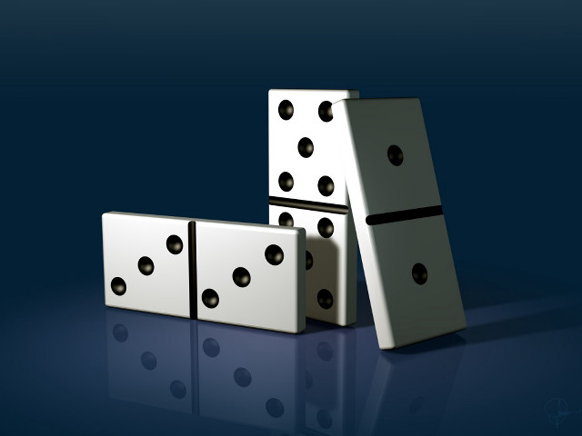 Dices table blue black raytraced free wallpaper for desktop - medium preview image
