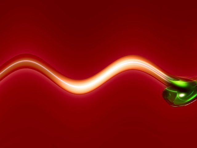 Red background green apple red free wallpaper for desktop - medium preview image