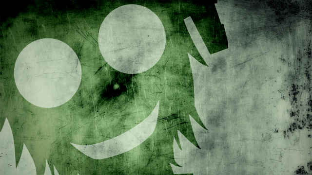 Green white sign face circle free wallpaper for desktop - medium preview image
