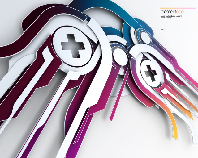 Colorful abstract design cross circle #2 free wallpaper for desktop - medium preview image