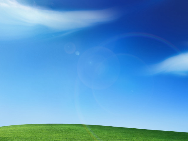 Green field blue sky clouds #85 free wallpaper for desktop - medium preview image