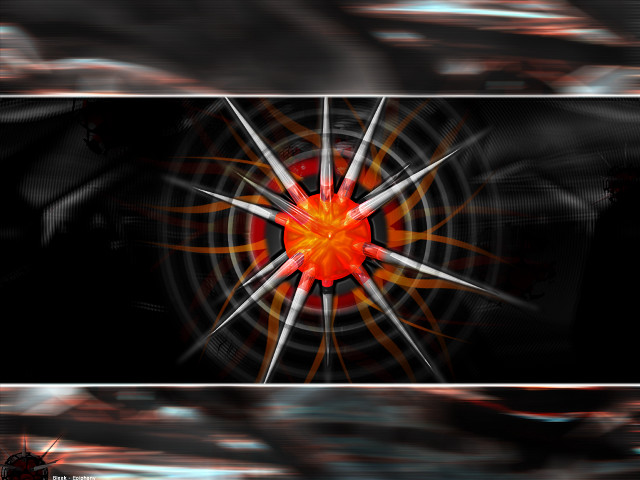 Red orange flower abstract graphics free wallpaper for desktop - medium preview image