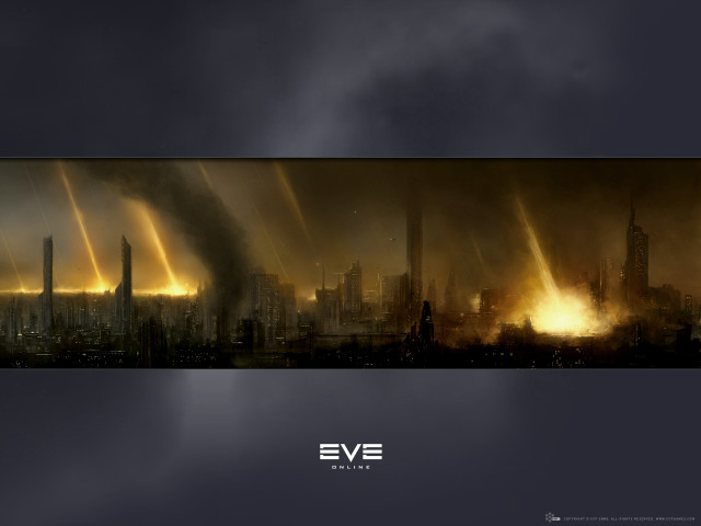 City smoke yellow lights explosion free wallpaper for desktop - medium preview image