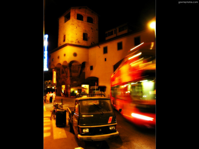 Car parked street building clock free wallpaper for desktop - medium preview image