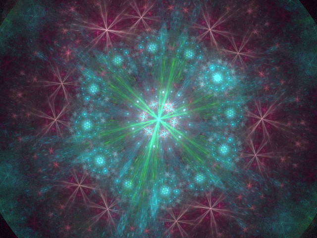 Colorful flower stars in middle free wallpaper for desktop - medium preview image