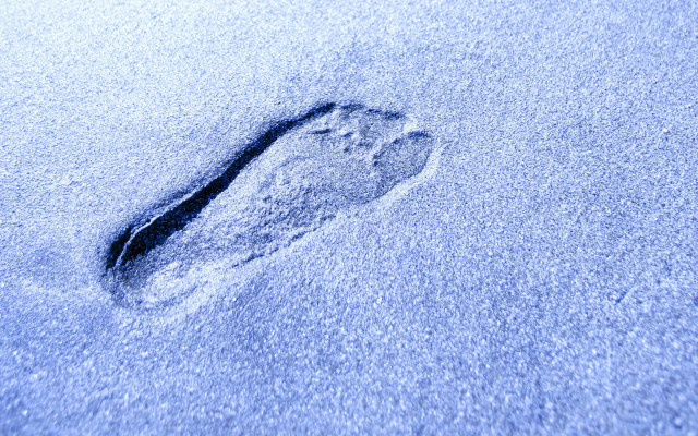 Footprint snow sunny day blue #3 free wallpaper for desktop - medium preview image