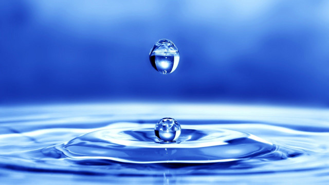 Water drop blue liquid droplets free wallpaper for desktop - medium preview image