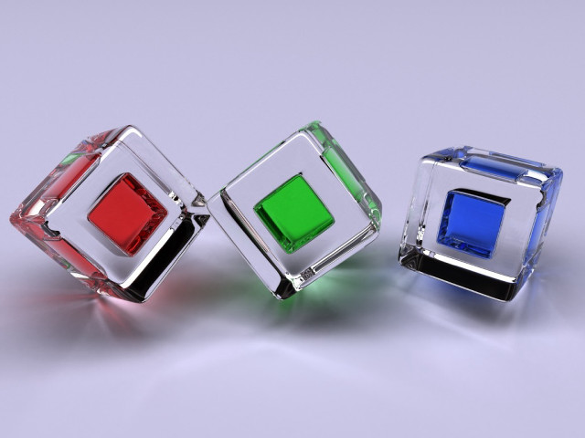 Three colored glass cubes table #2 free wallpaper for desktop - medium preview image