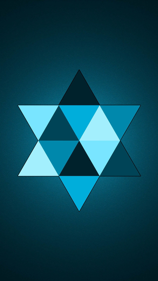 Blue black abstract star david free wallpaper for mobile - medium preview image