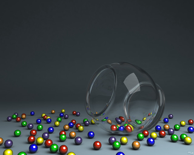 Glass colorful balls table magnifying free wallpaper for desktop - medium preview image