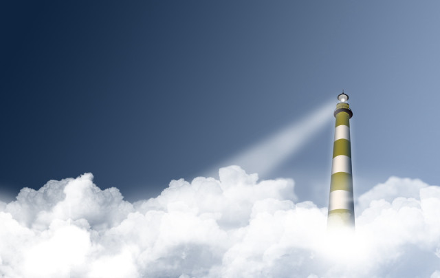 Tower light beam cloudy sky free wallpaper for desktop - medium preview image