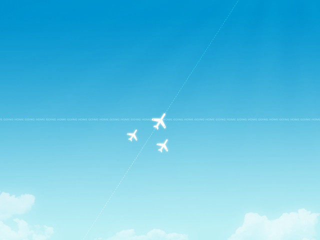 Four airplanes flying blue sky #2 free wallpaper for desktop - medium preview image