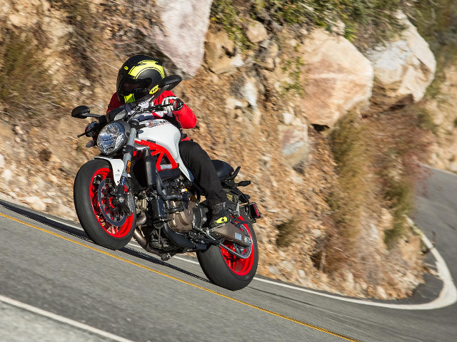 Motorcycle ride cliff side helmet free wallpaper for desktop - medium preview image