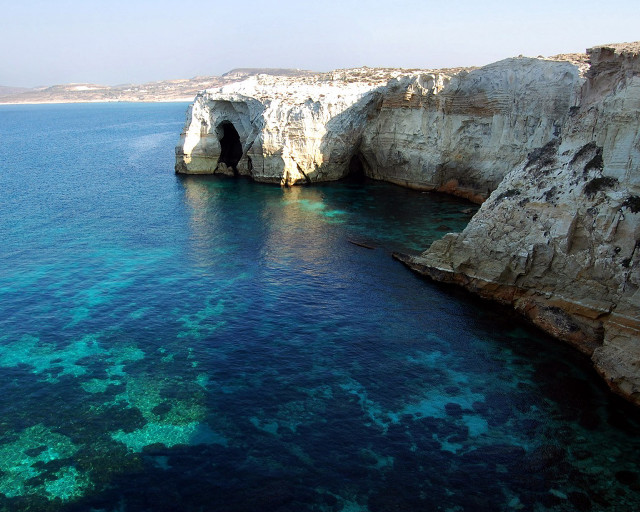 Large body of water cave free wallpaper for desktop - medium preview image