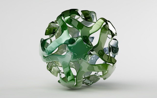 Green ball glass white background free wallpaper for desktop - medium preview image