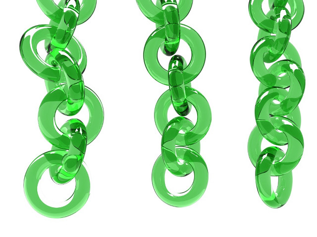 Green chain links white background free wallpaper for desktop - medium preview image