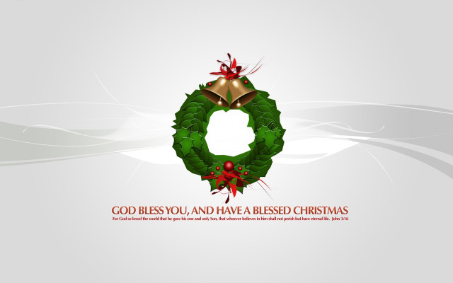 Christmas wreath bells holly leaves #4 free wallpaper for desktop - medium preview image