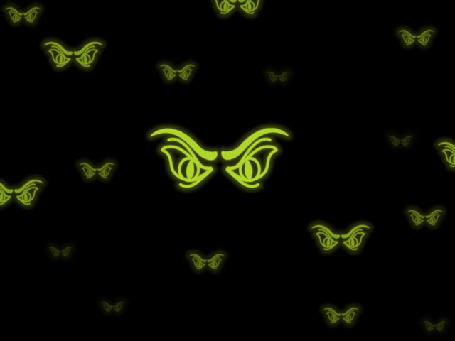 Black background green butterflies repeated free wallpaper for desktop - medium preview image
