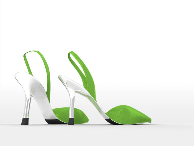 Green white shoes black heel free wallpaper for desktop - medium preview image