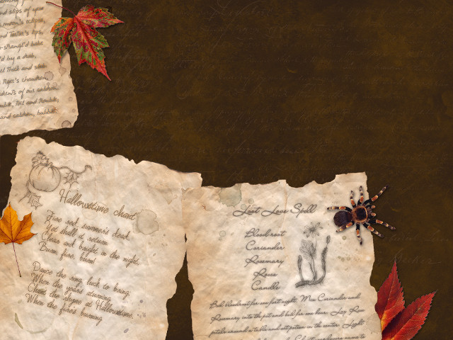 Papers leaf spider folkart autumn free wallpaper for desktop - medium preview image