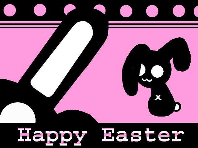 Black pink dog happy easter free wallpaper for desktop - medium preview image