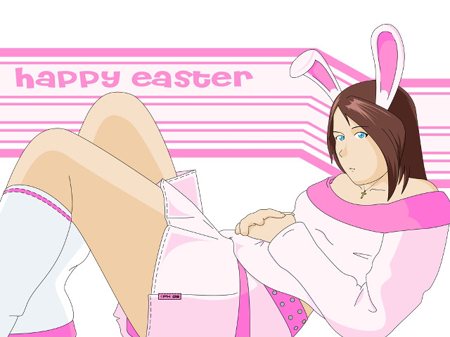Girl bunny ears crossed legs free wallpaper for desktop - medium preview image