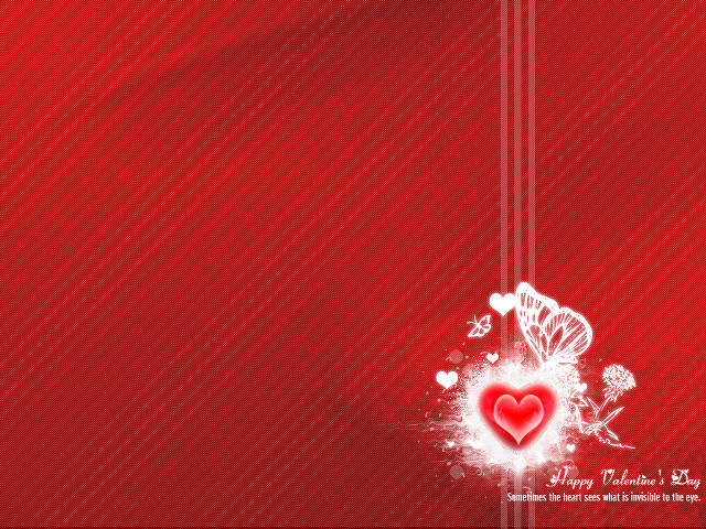 Red heart butterfly happy valentine free wallpaper for desktop - medium preview image