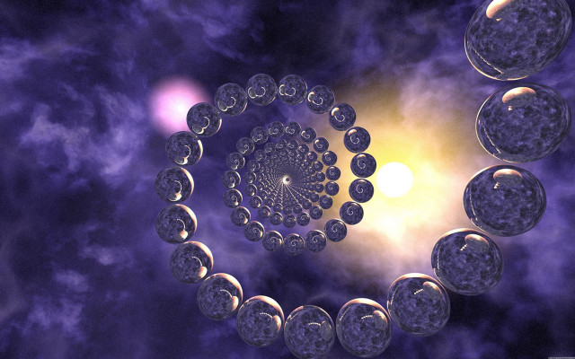 Spiral bubbles space bright light free wallpaper for desktop - medium preview image