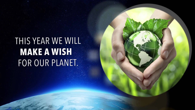 Person holding green earth quote free wallpaper for desktop - medium preview image
