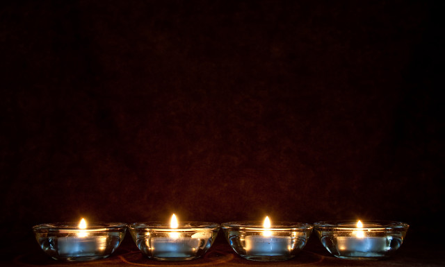 Lit candles still life dark free wallpaper for desktop - medium preview image