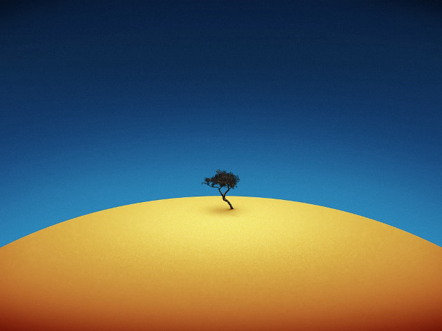 Lone tree hill blue sky #3 free wallpaper for desktop - medium preview image