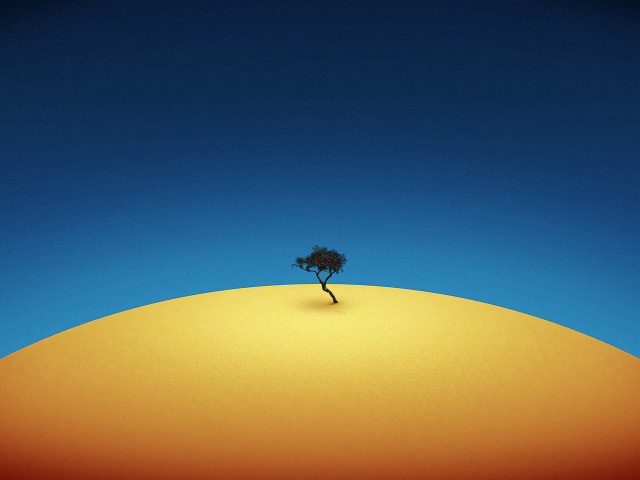 Lone tree hill blue sky #2 free wallpaper for desktop - medium preview image