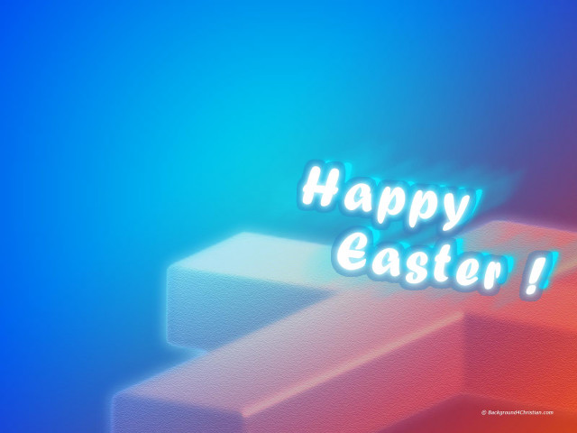 Colorful background happy easter message free wallpaper for desktop - medium preview image