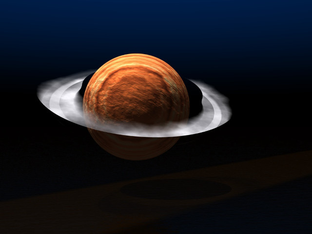 Saturn like object ring base free wallpaper for desktop - medium preview image