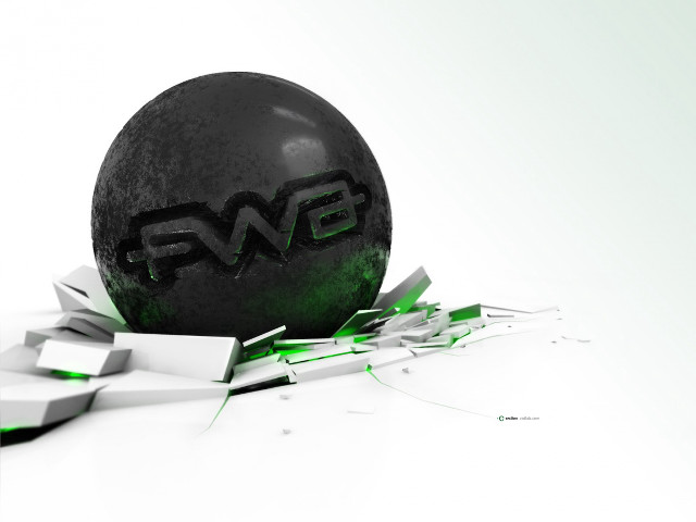 Black ball swf breaking 3d free wallpaper for desktop - medium preview image