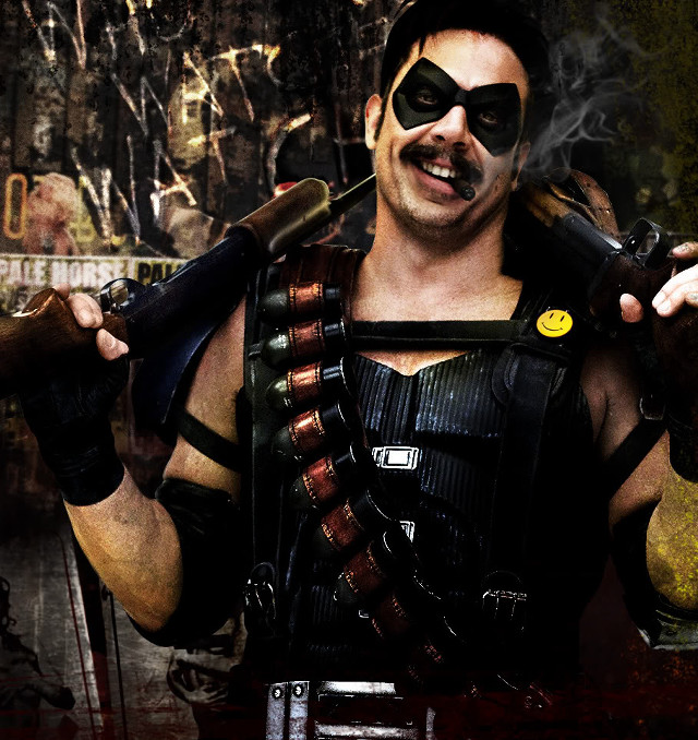 Man costume gun smoking cigarette free wallpaper for tablet - medium preview image