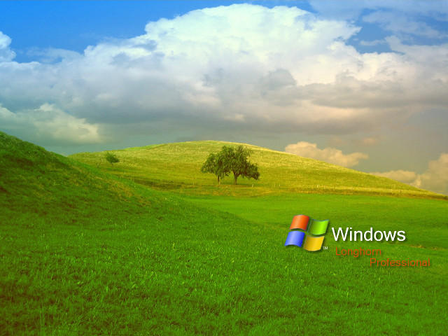 Green field tree windows logo free wallpaper for desktop - medium preview image