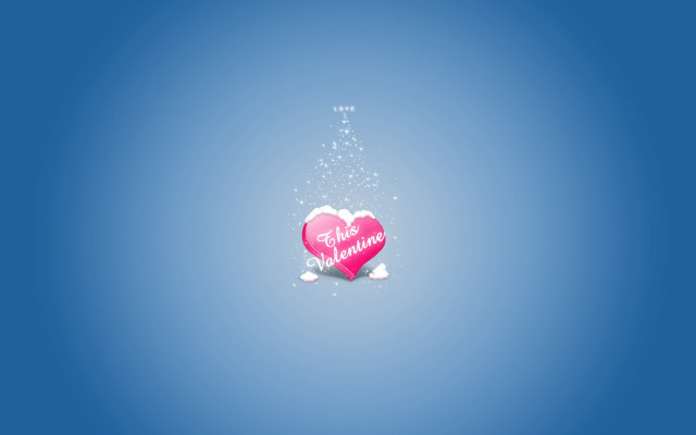 Pink heart message floating snow #2 free wallpaper for desktop - medium preview image