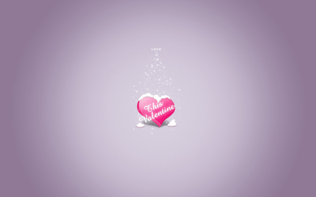 Pink heart message purple background free wallpaper for desktop - medium preview image