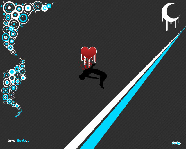 Jumping heart moon background blue free wallpaper for desktop - medium preview image