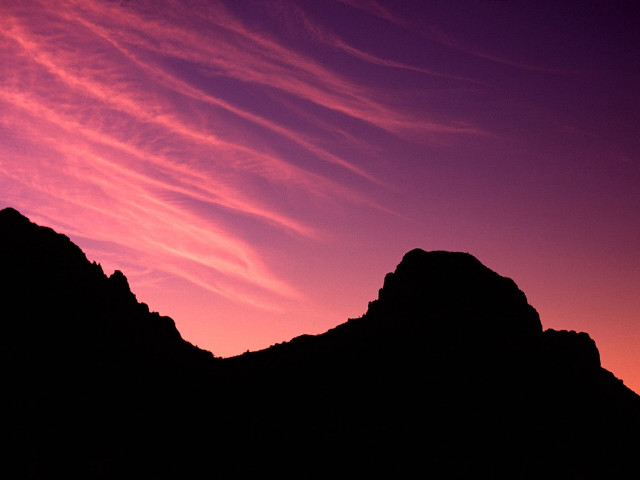 Mountain range pink sky clouds #20 free wallpaper for desktop - medium preview image