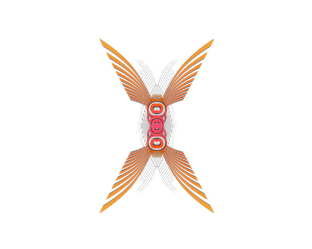 Fish with two wings pink free wallpaper for desktop - medium preview image