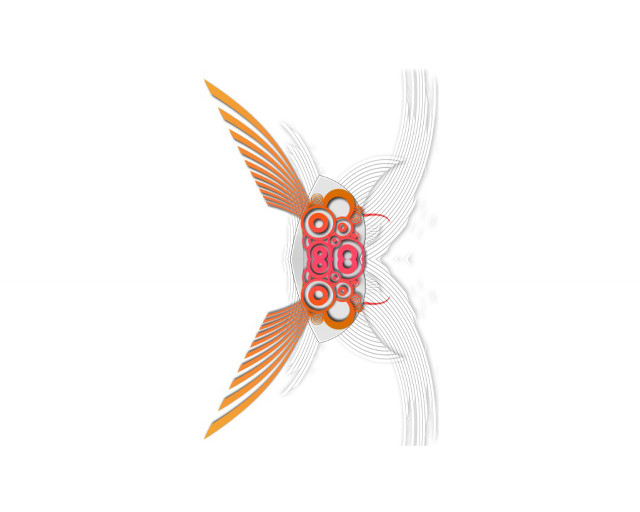 Red orange tail white background free wallpaper for desktop - medium preview image