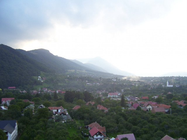 Mountain town cloudy sky forest #3 free wallpaper for desktop - medium preview image