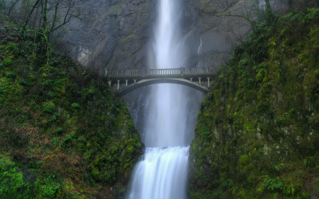 Bridge waterfall bridge background falls free wallpaper for desktop - medium preview image
