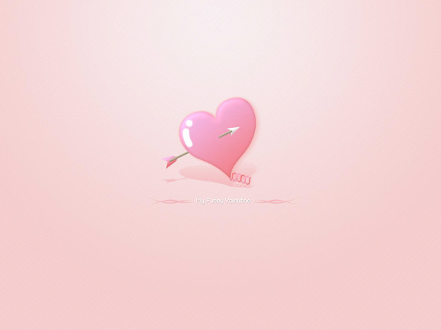 Pink heart arrow pink background #2 free wallpaper for desktop - medium preview image