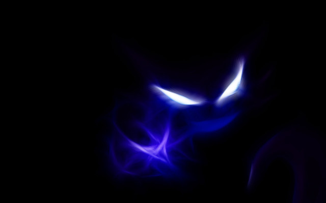 Blue black background cat eyes free wallpaper for desktop - medium preview image