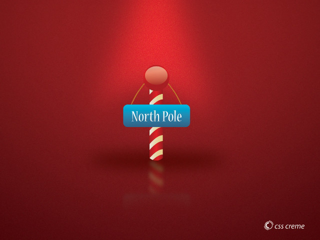 Red background blue northpole sign free wallpaper for desktop - medium preview image